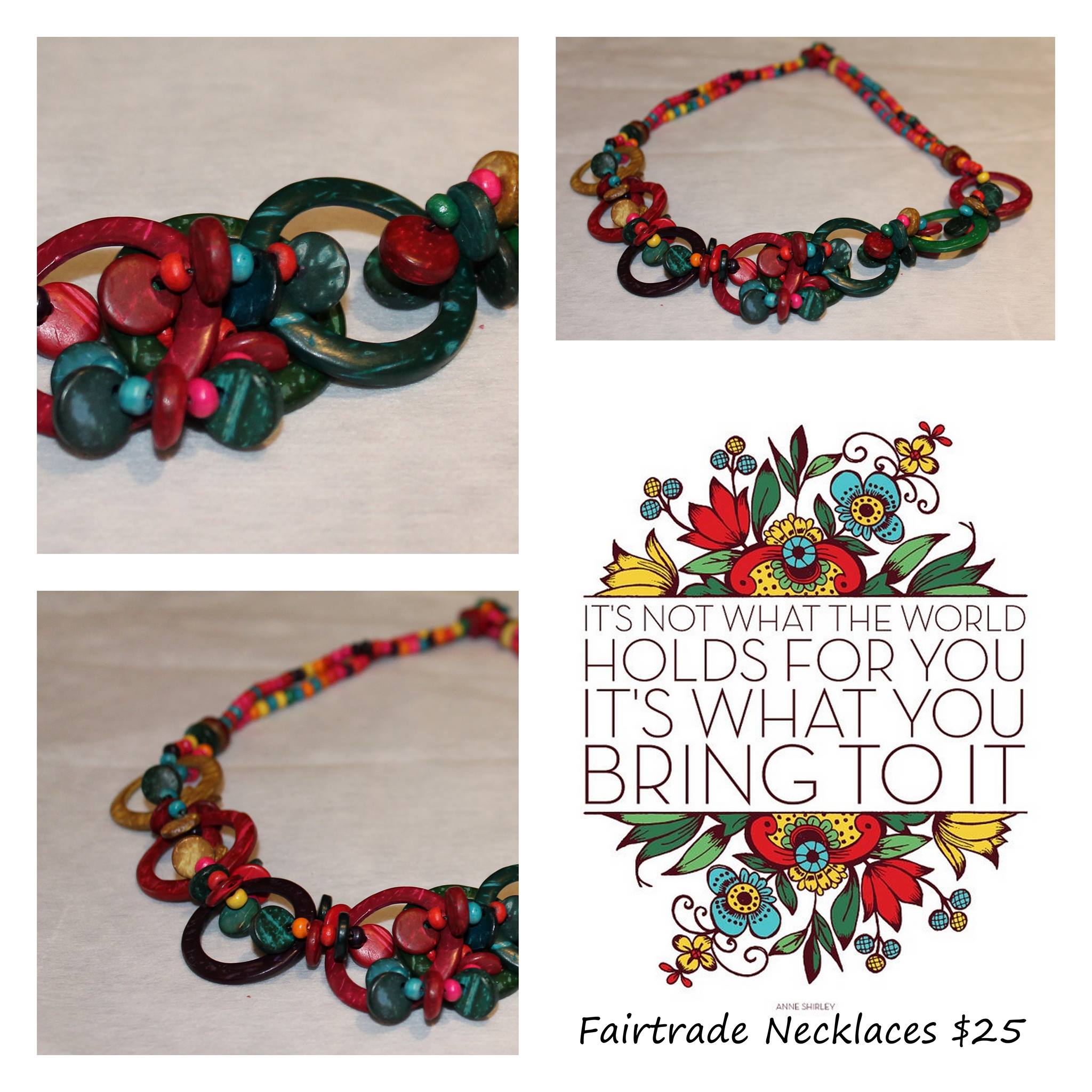 Fair Trade crafts on display
